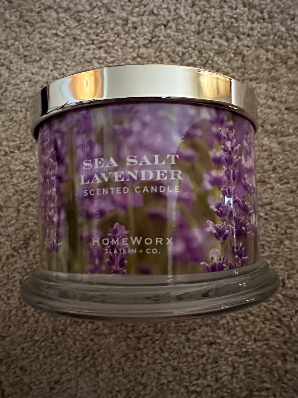 Homeworx Sea Salt Lavender Scented Candle - Purple